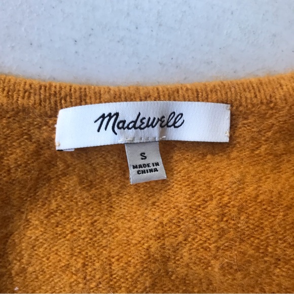 MADEWELL | Curry Merino Wool Alpaca Blend Open Long Cardigan Sweater Size S - Picture 5 of 8